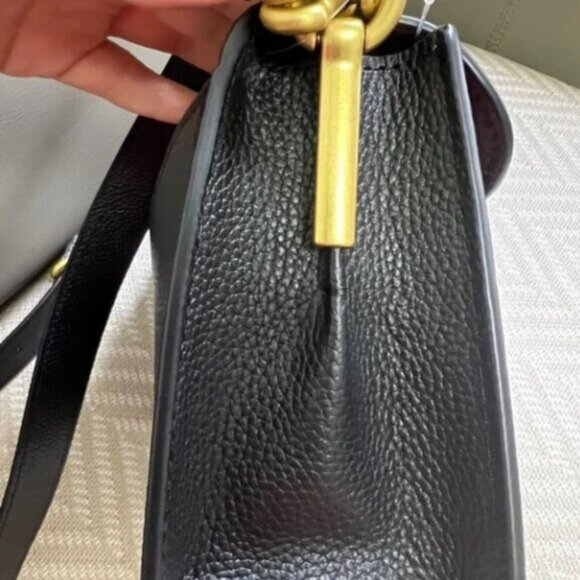 Coach Black Shoulder Bag with Gold Accents - Picture 4 of 5